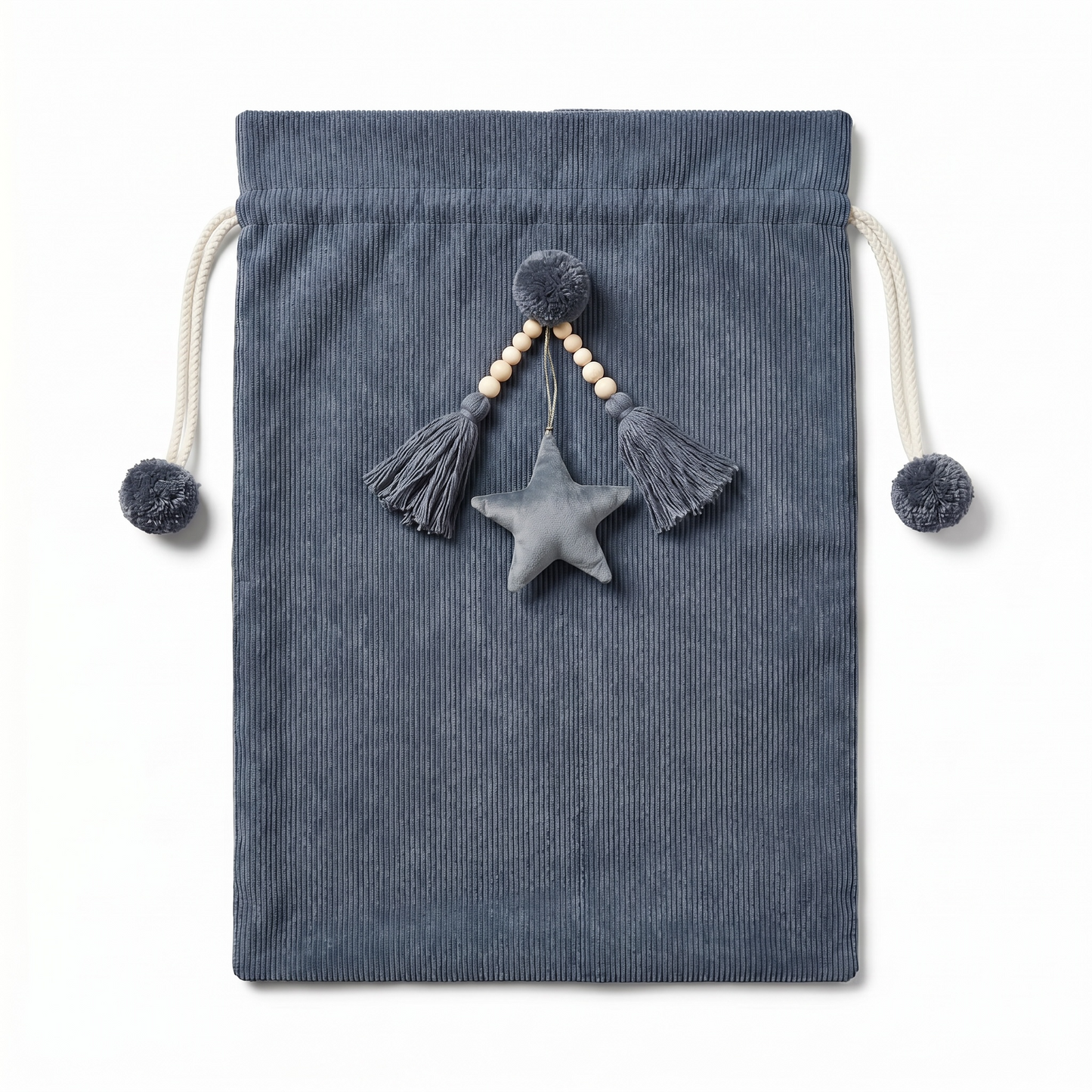 CORDUROY SANTA SACK - Blue