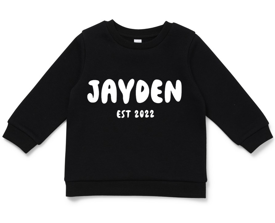 BUBBLE NAME & EST SWEATSHIRT