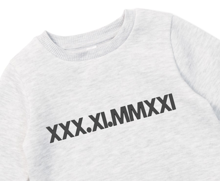 ROMAN NUMERAL SWEATSHIRT