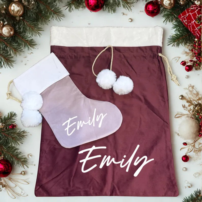 LUX CHRISTMAS SACK - DEEP WINE