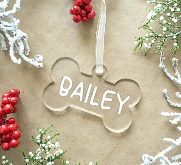 DOG BONE CHRISTMAS DECORATION