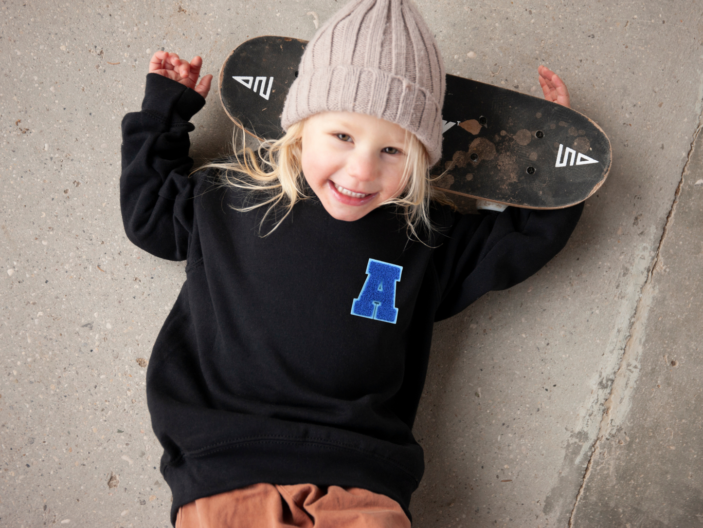 CHENILLE INITIAL SWEATSHIRT
