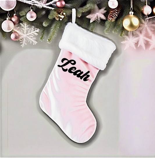 PINK LUXE SANTA STOCKING