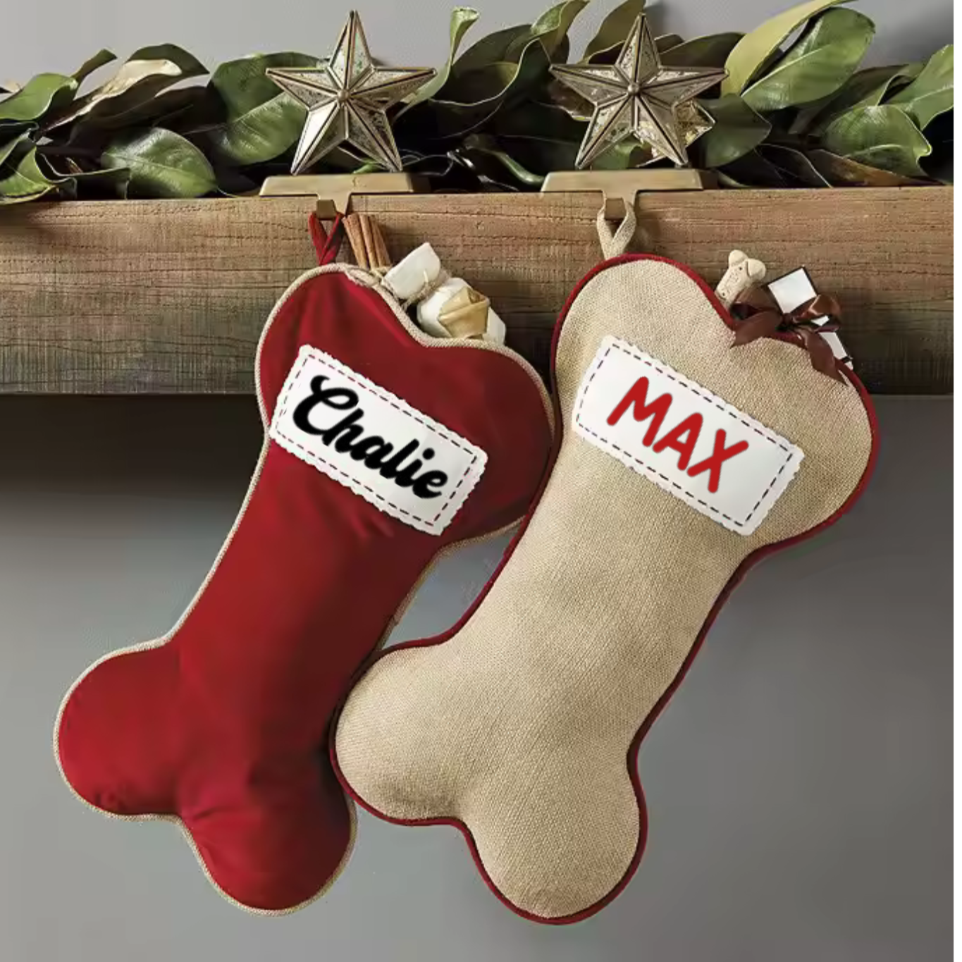 DOG BONE CHRISTMAS STOCKING