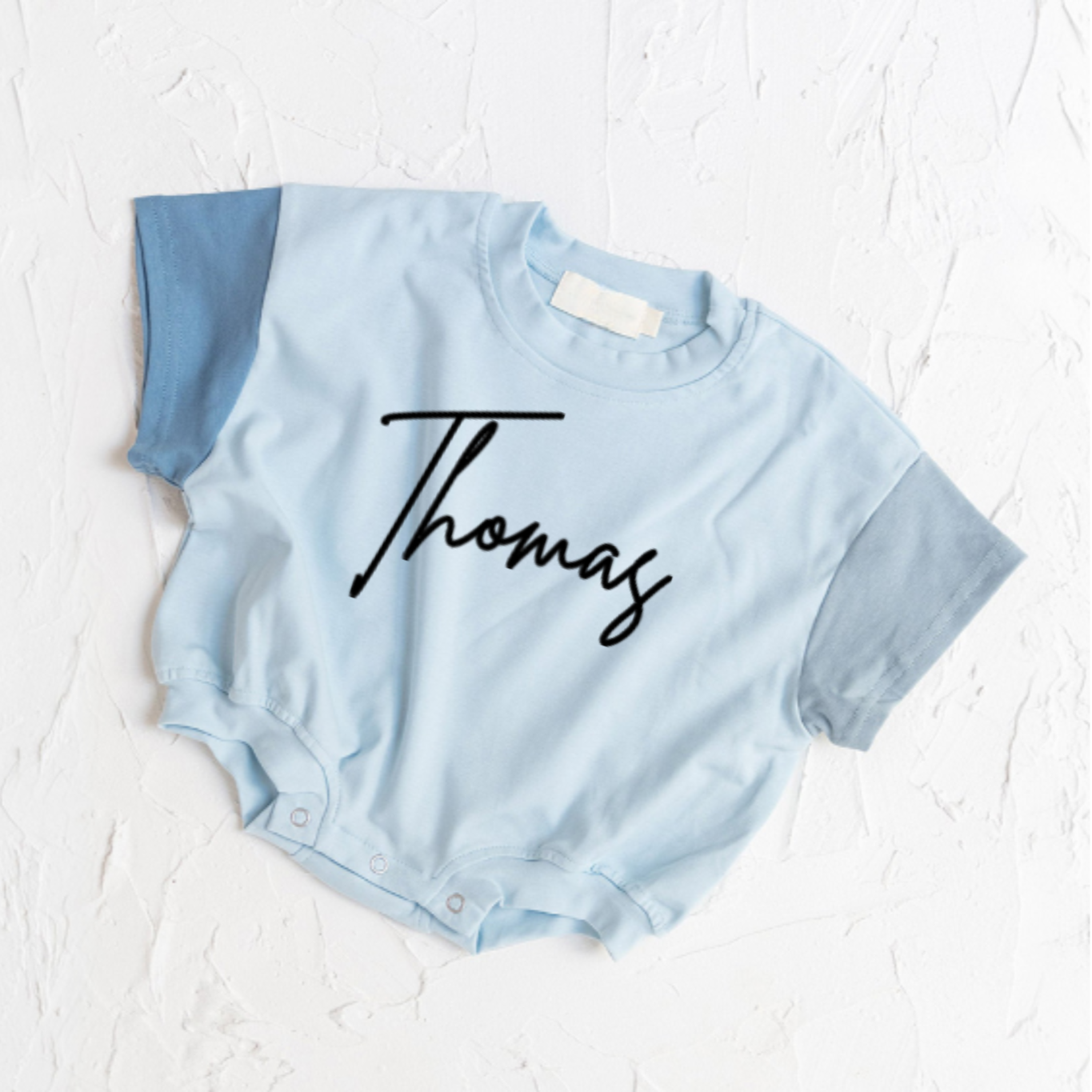 OVERSISED COLOUR BLOCK PERSONALISED ROMPER - Blue