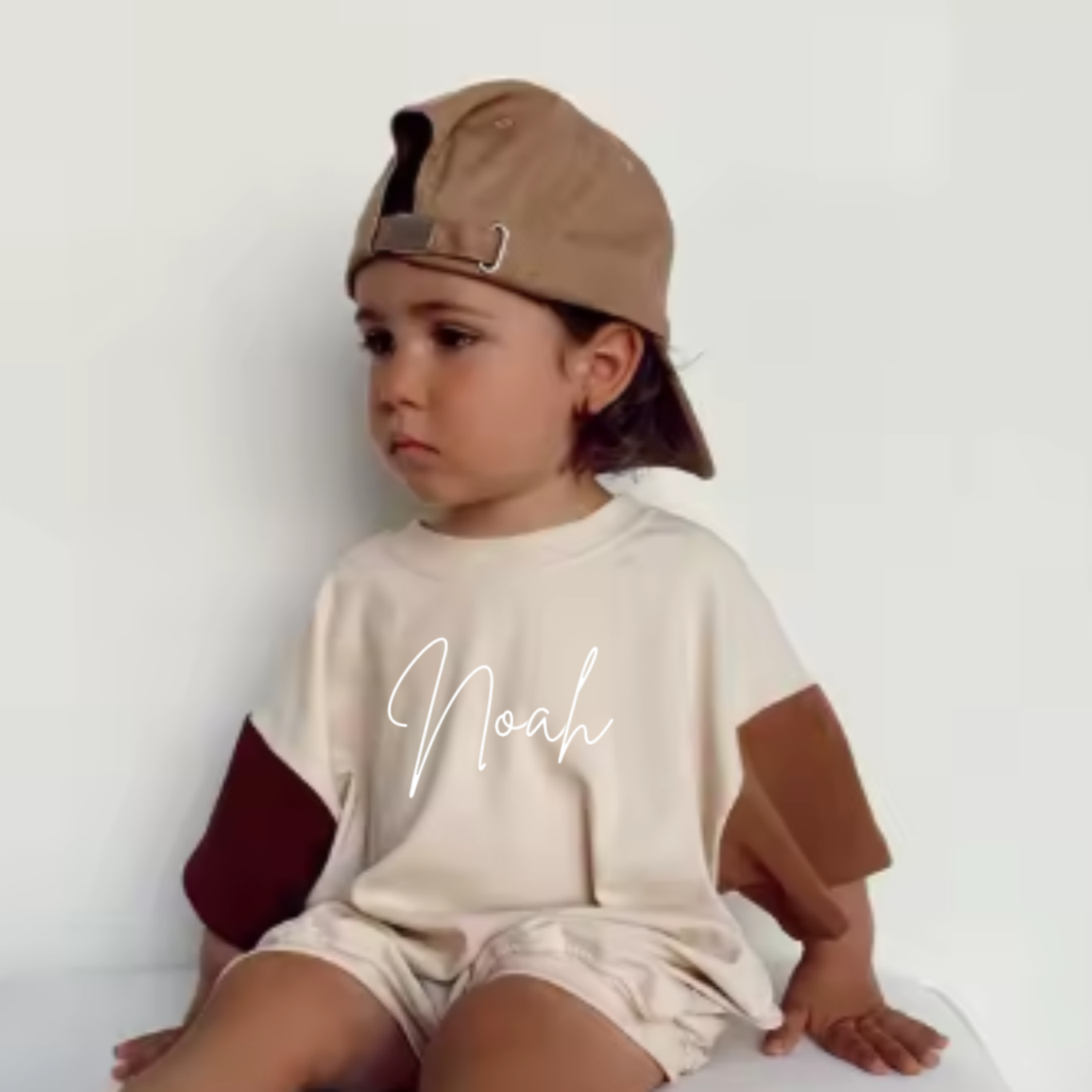 OVERSISED COLOUR BLOCK ROMPER - Beige