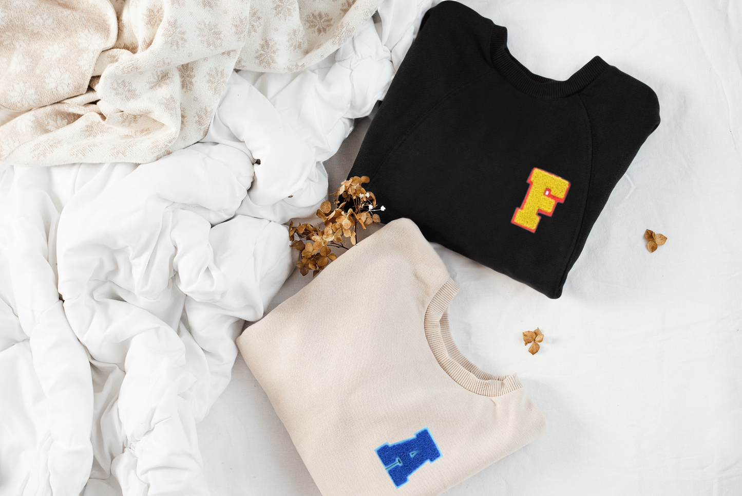 CHENILLE INITIAL SWEATSHIRT
