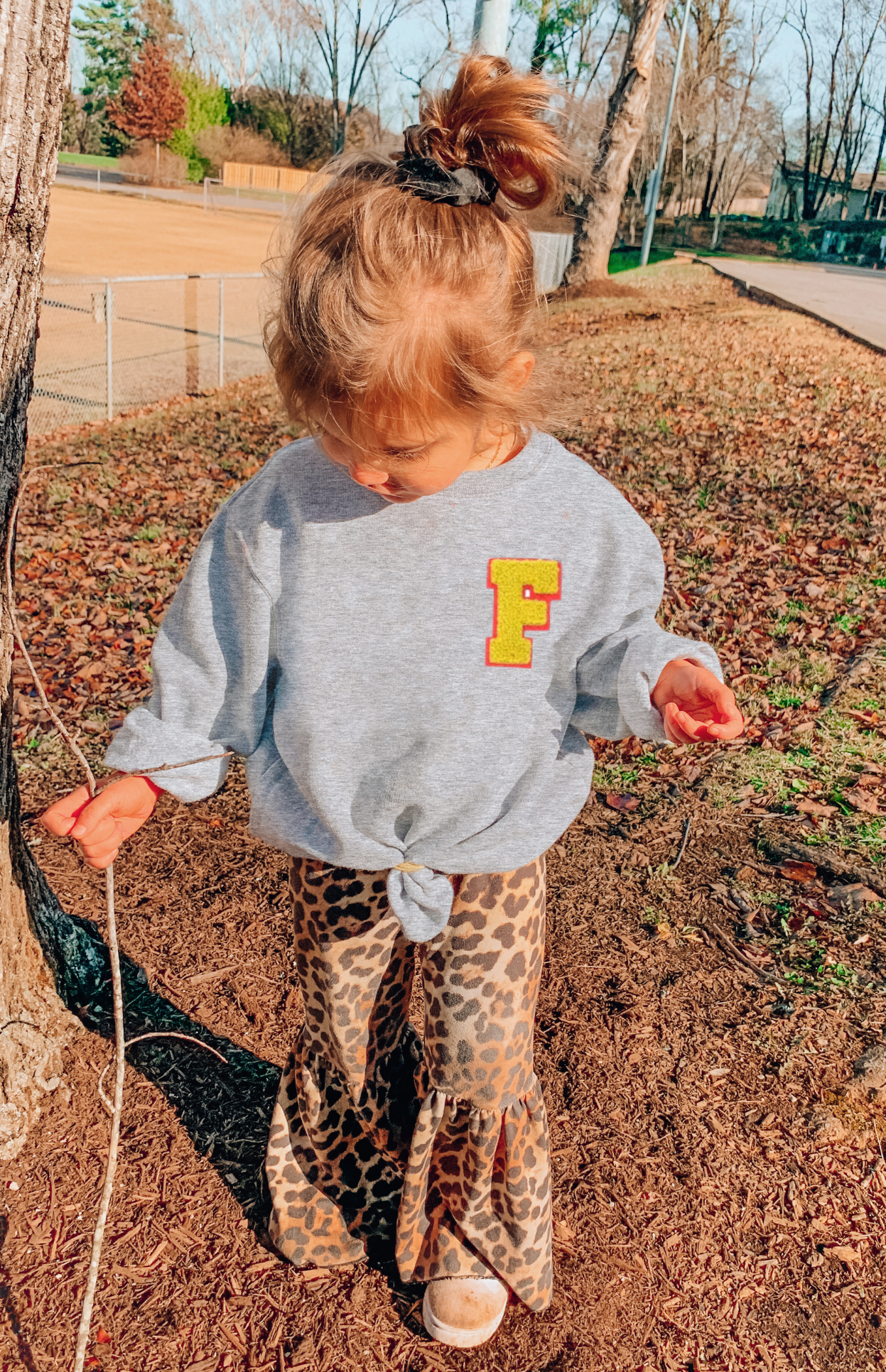 CHENILLE INITIAL SWEATSHIRT