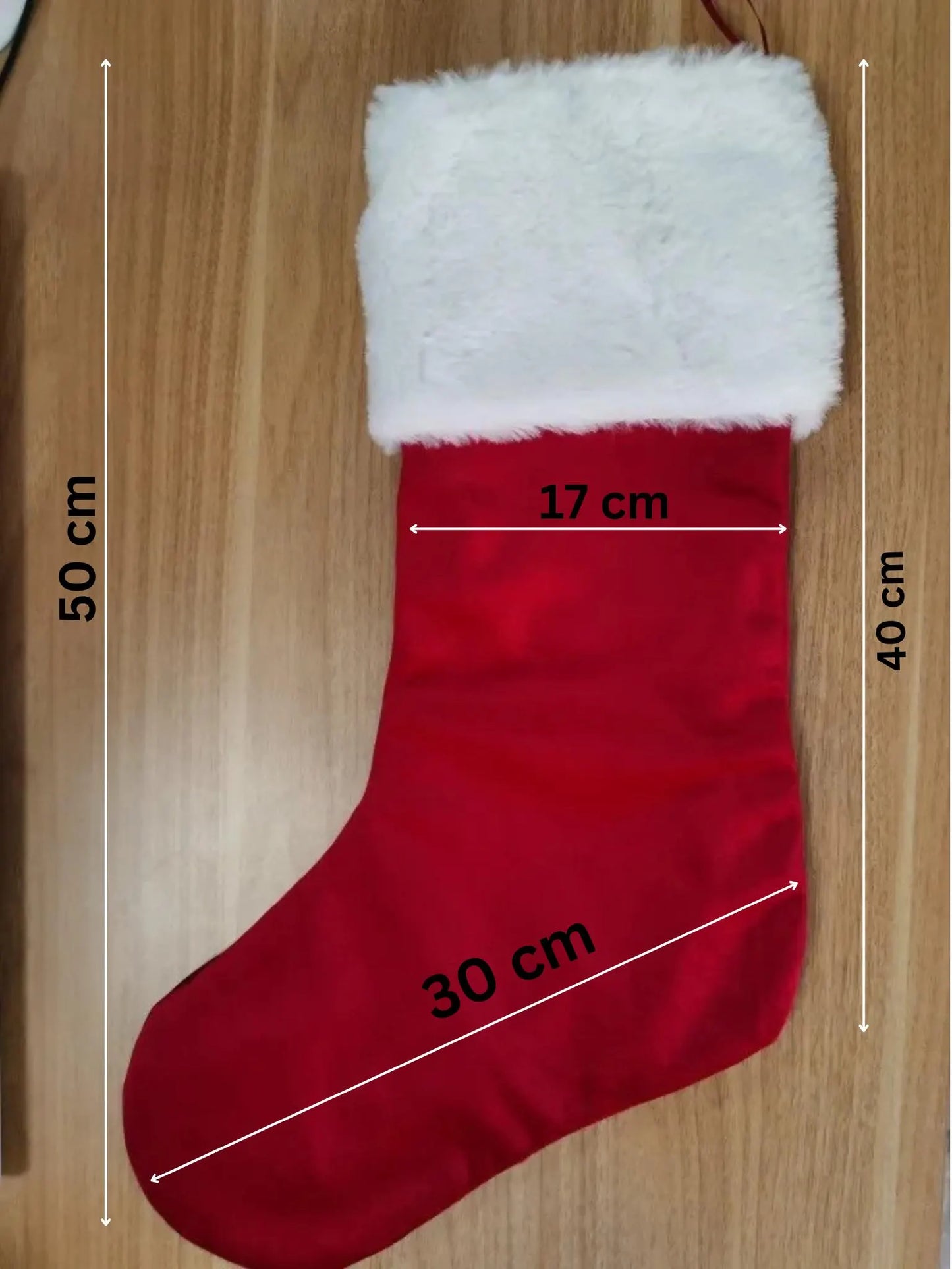 BLUE LUXE SANTA STOCKING - LARGE NAME