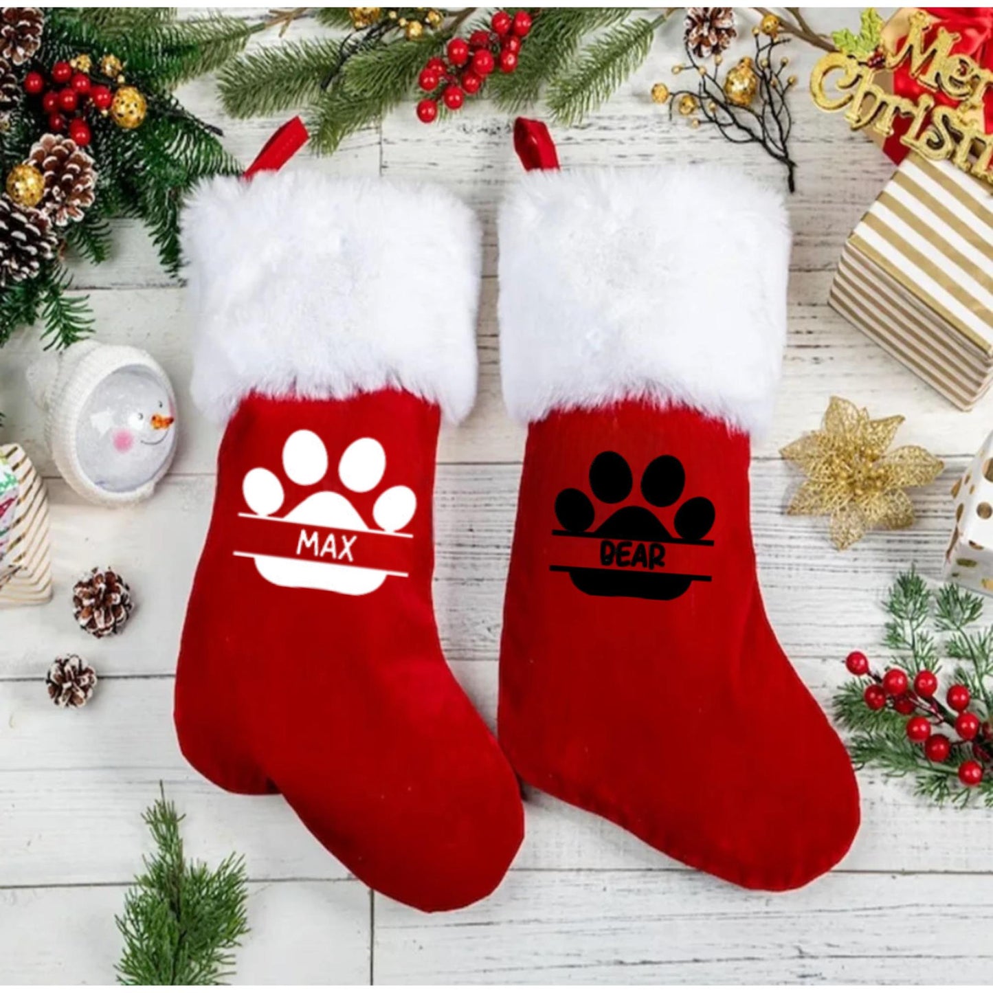 DOG LUXE SANTA STOCKING