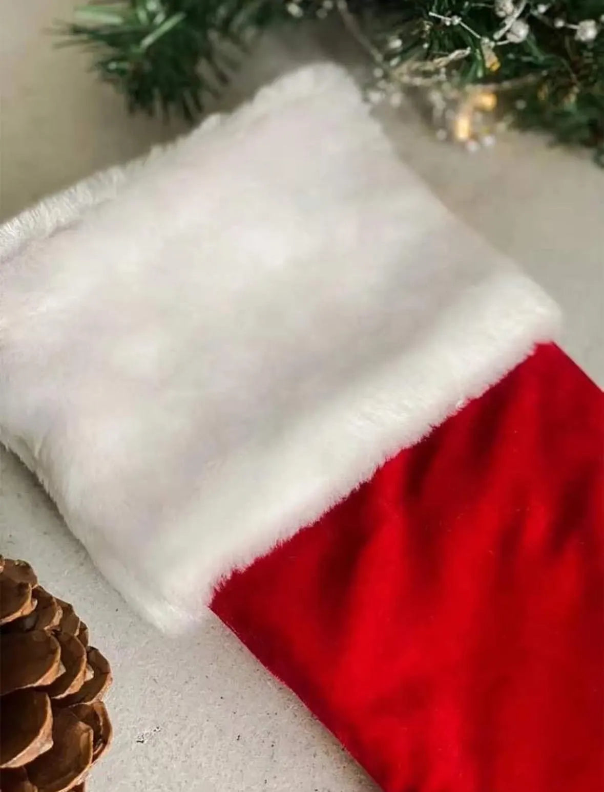 RED LUXE SANTA STOCKING