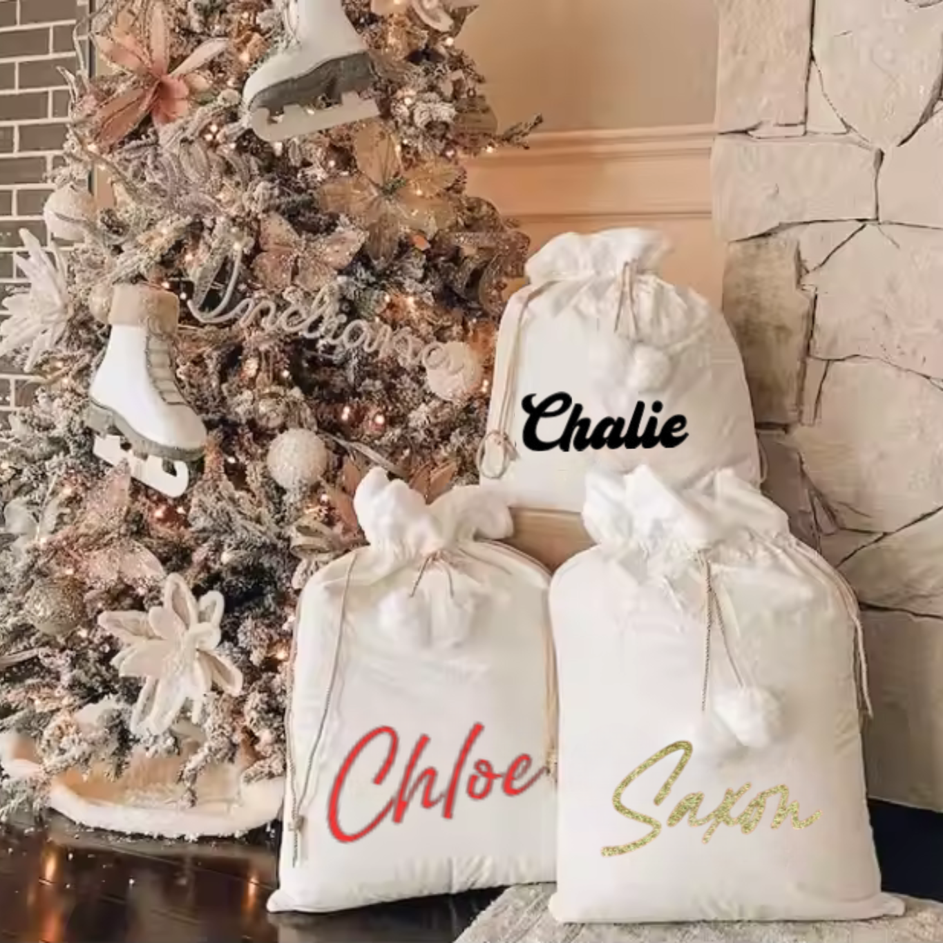 LUX CHRISTMAS SACK - WHITE