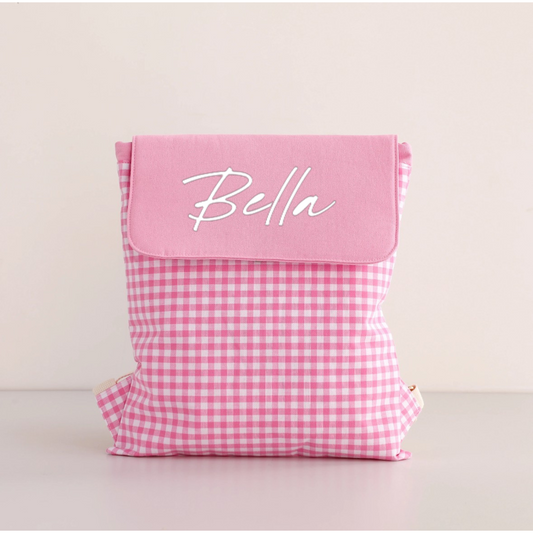 GINGHAM BACKPACK - PINK