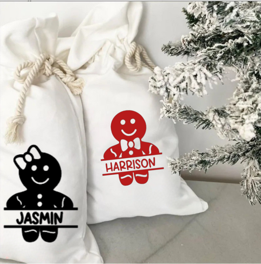 GINGER BREAD SANTA SACK