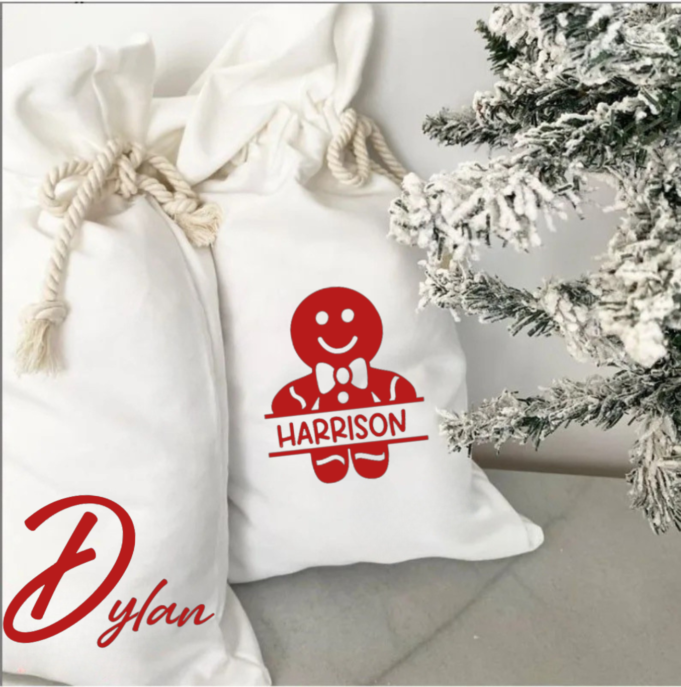 GINGER BREAD SANTA SACK