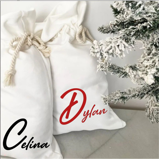 CURSIVE SANTA SACK