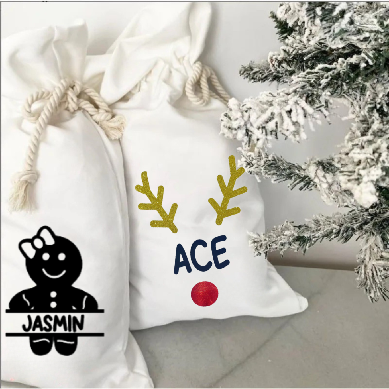 GINGER BREAD SANTA SACK