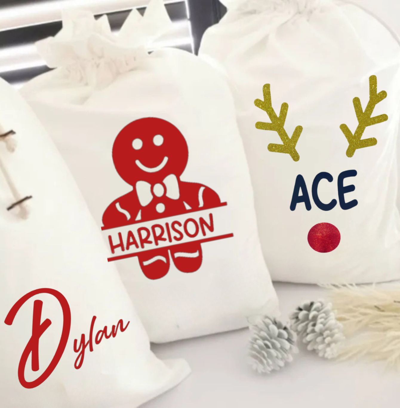 GINGER BREAD SANTA SACK