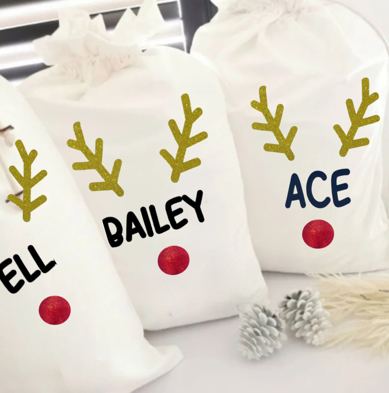 REINDEER SANTA SACK