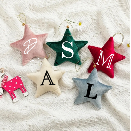 VELVET STARS CHRISTMAS DECORATION - LETTER