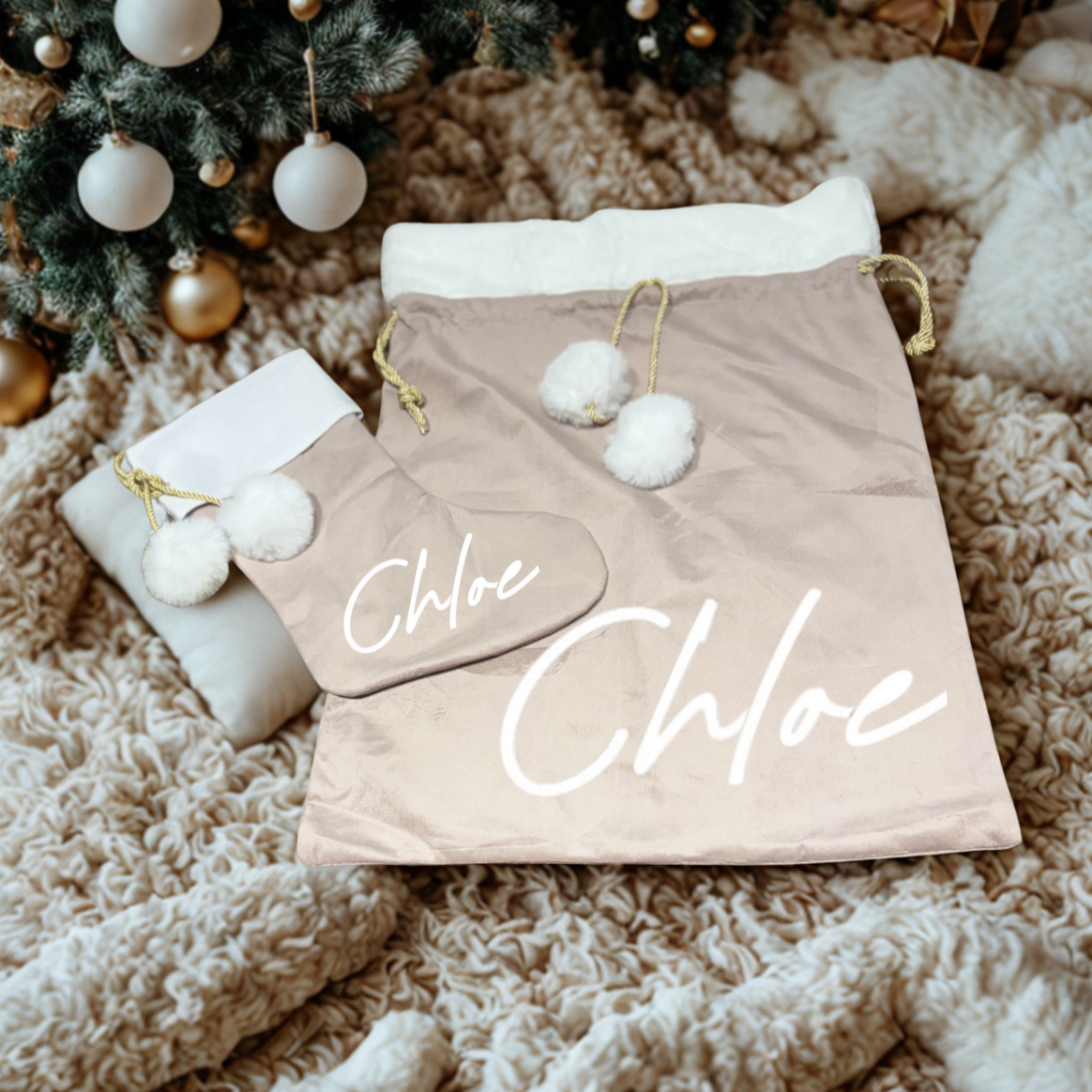 LUX CHRISTMAS SACK - PINK