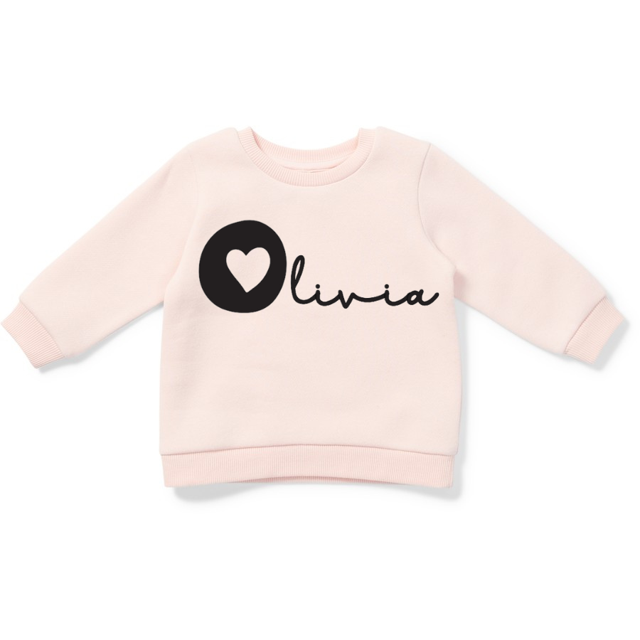 HEART INITIAL SWEATSHIRT