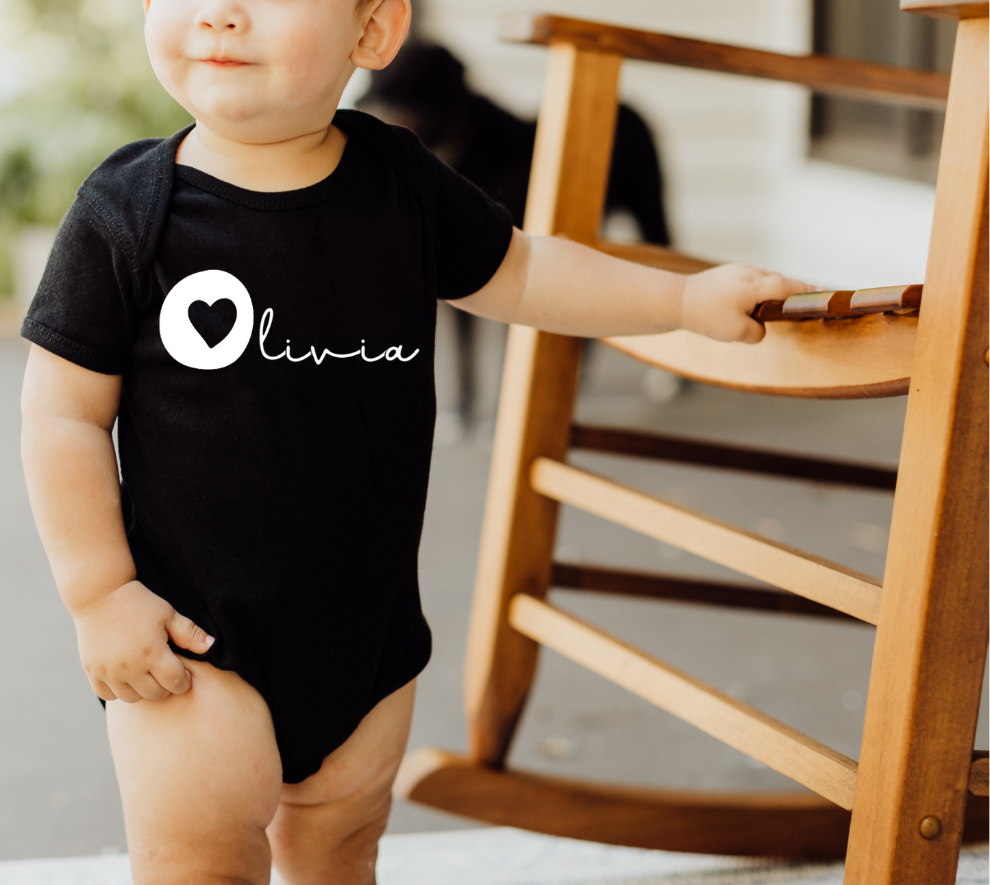 HEART INITIAL BODYSUIT