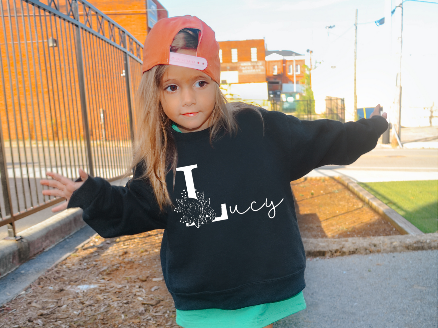 FLORIAL INITIAL SWEATSHIRT