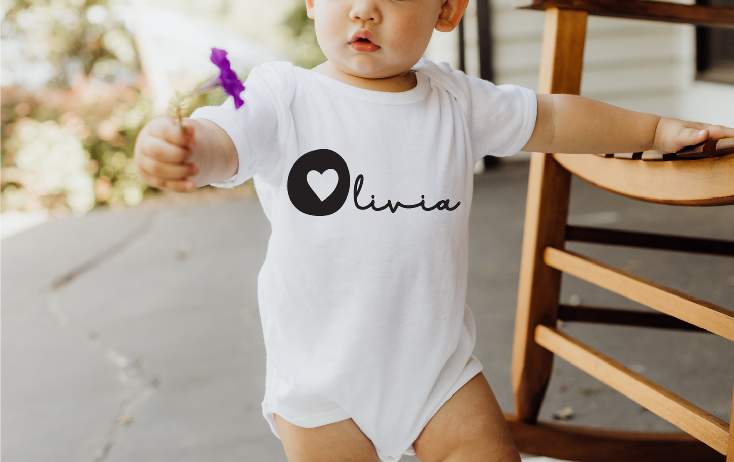 HEART INITIAL BODYSUIT