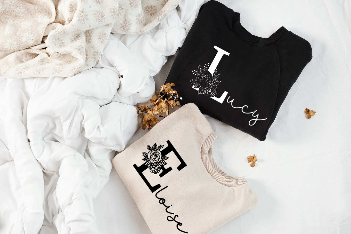 FLORIAL INITIAL SWEATSHIRT