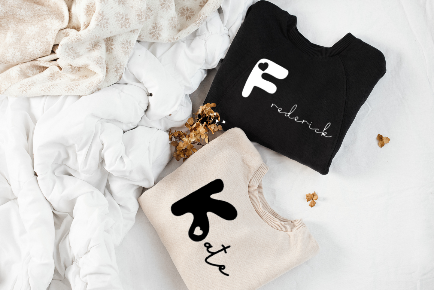 HEART INITIAL SWEATSHIRT