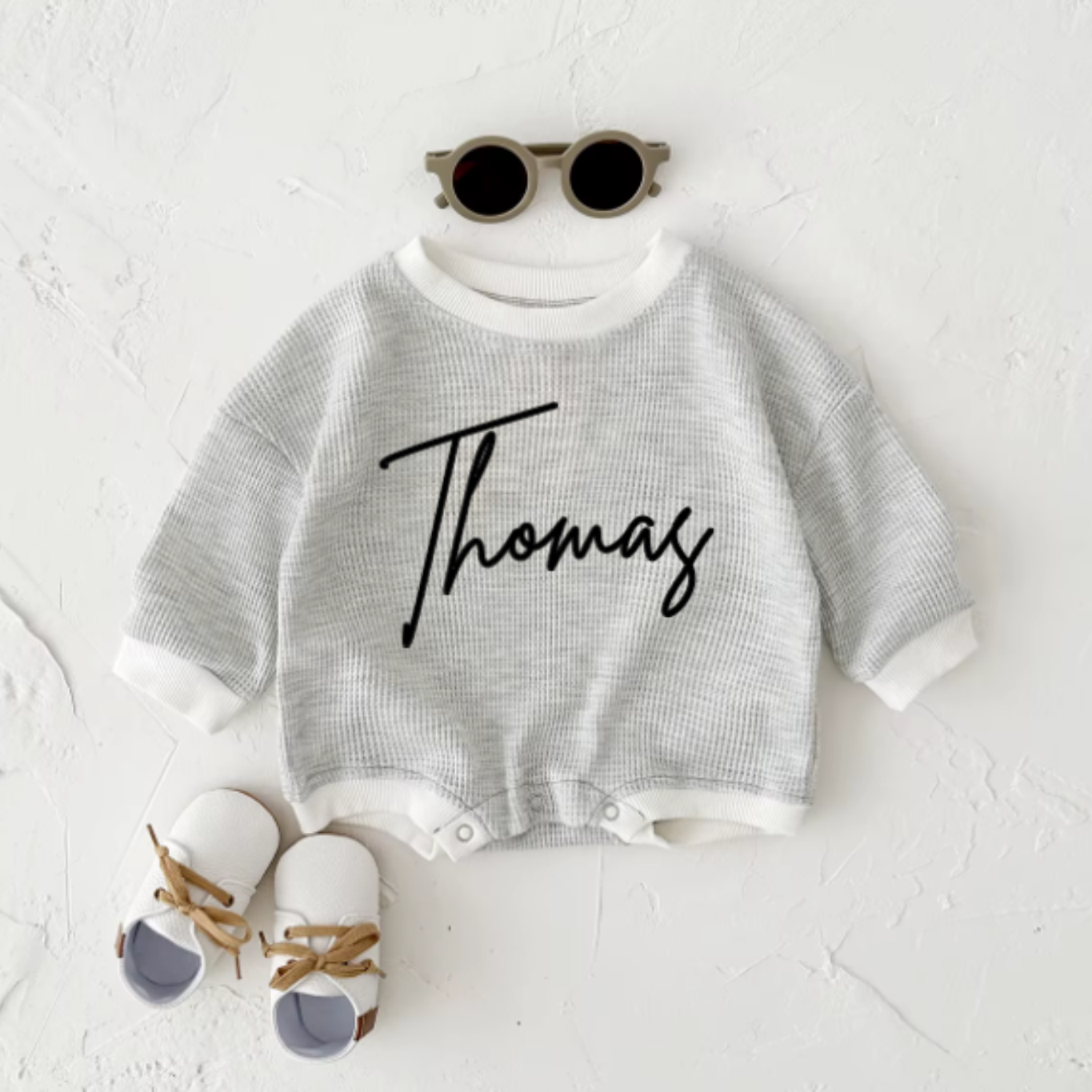 WAFFLE OVERSIZED ROMPER