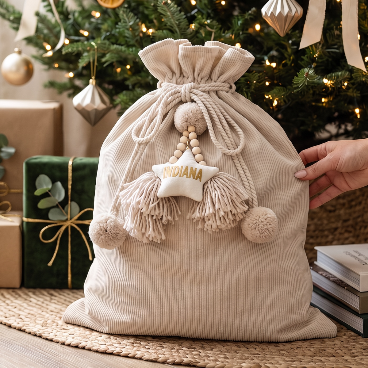 CORDUROY SANTA SACK - Sand