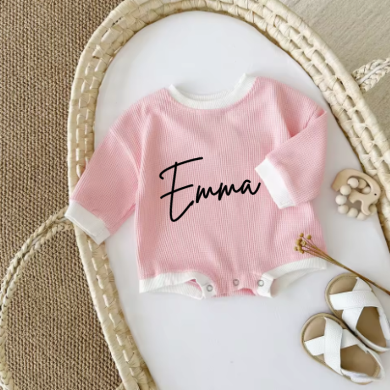 WAFFLE OVERSIZED ROMPER