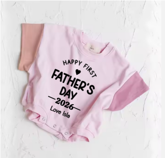 PERSONALISED FIRST FATHERS DAY ROMPER