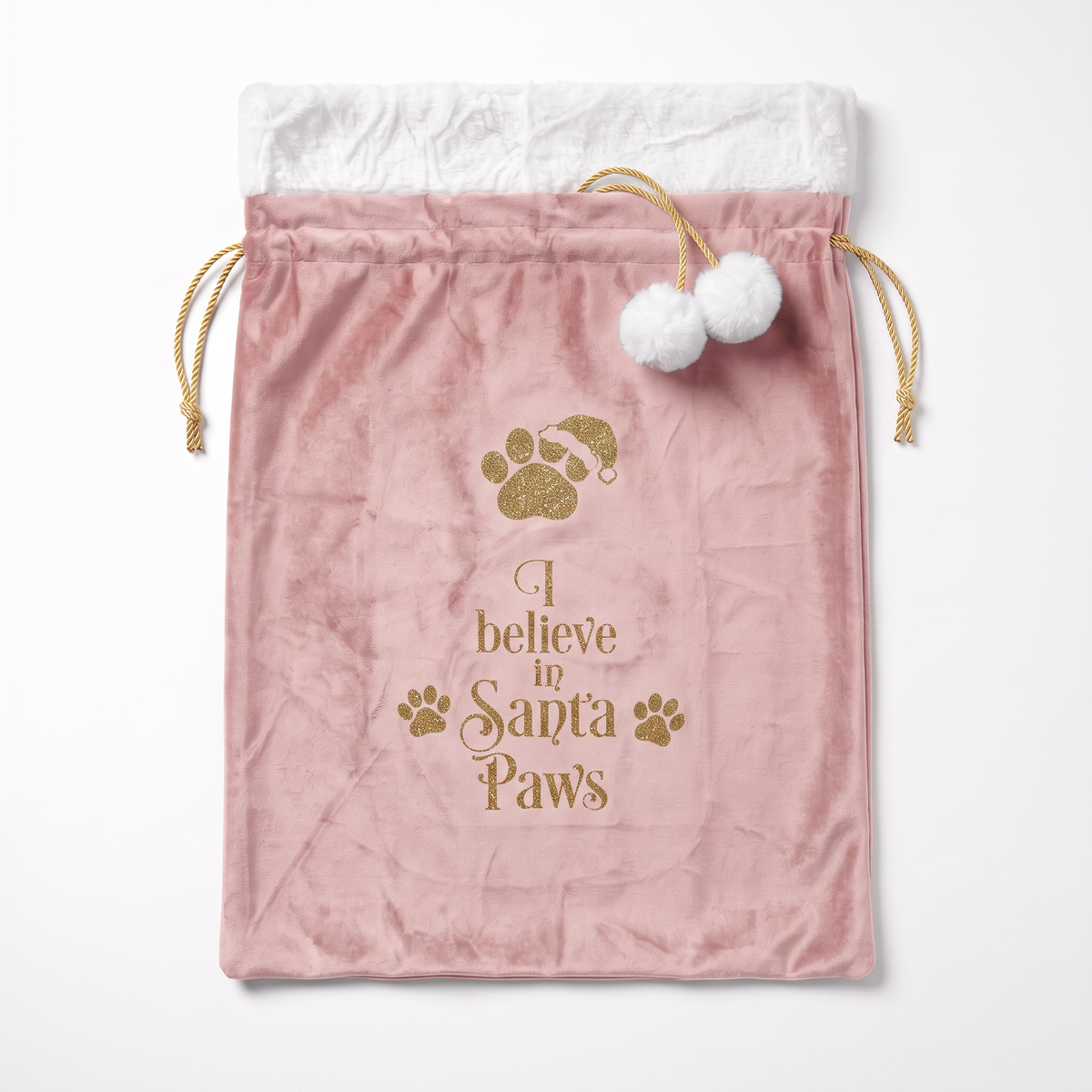 SANTA PAWS VELVET SACK
