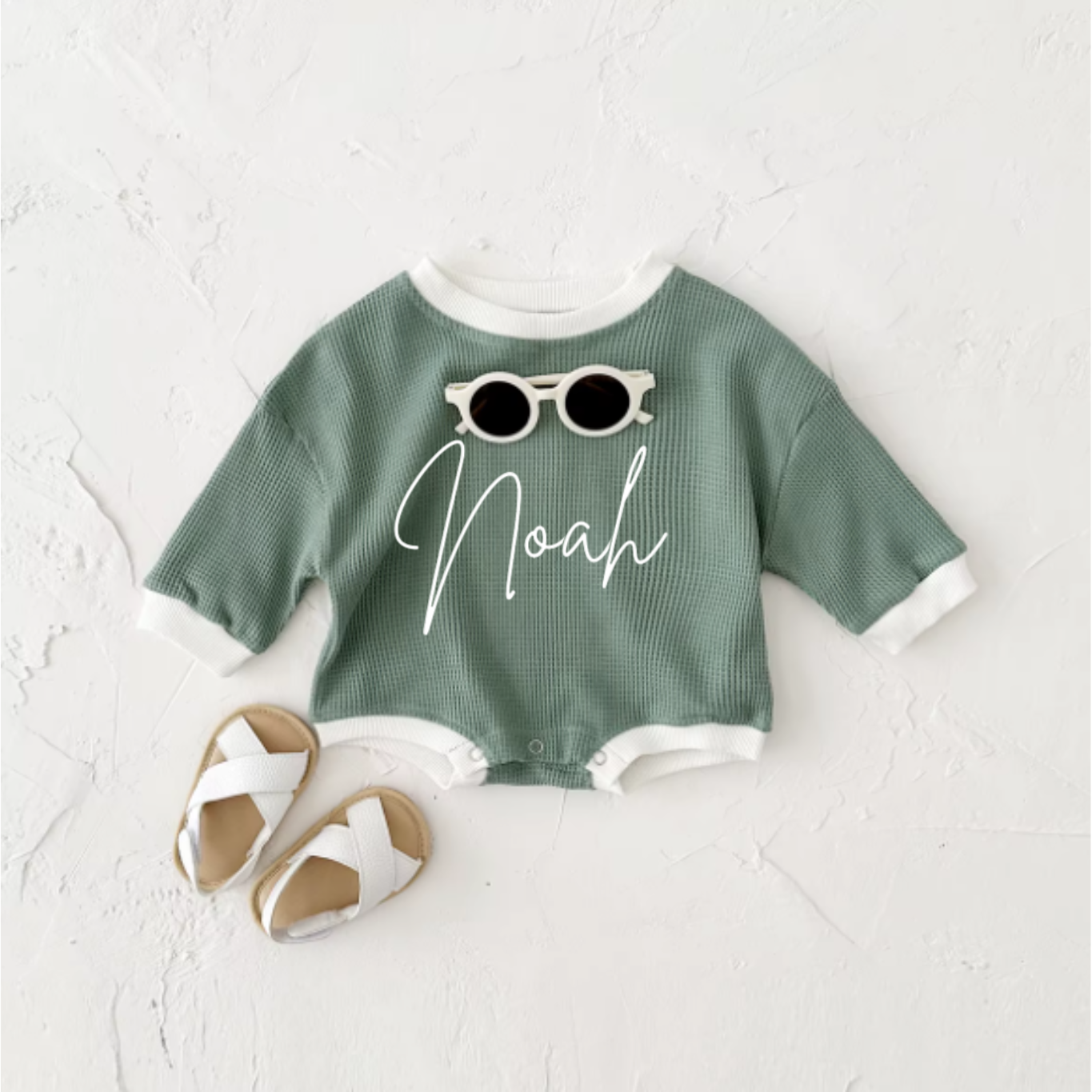 WAFFLE OVERSIZED ROMPER