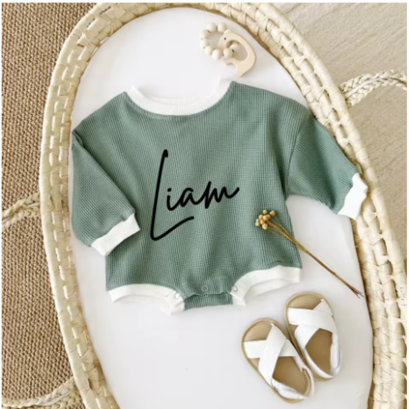 WAFFLE OVERSIZED ROMPER