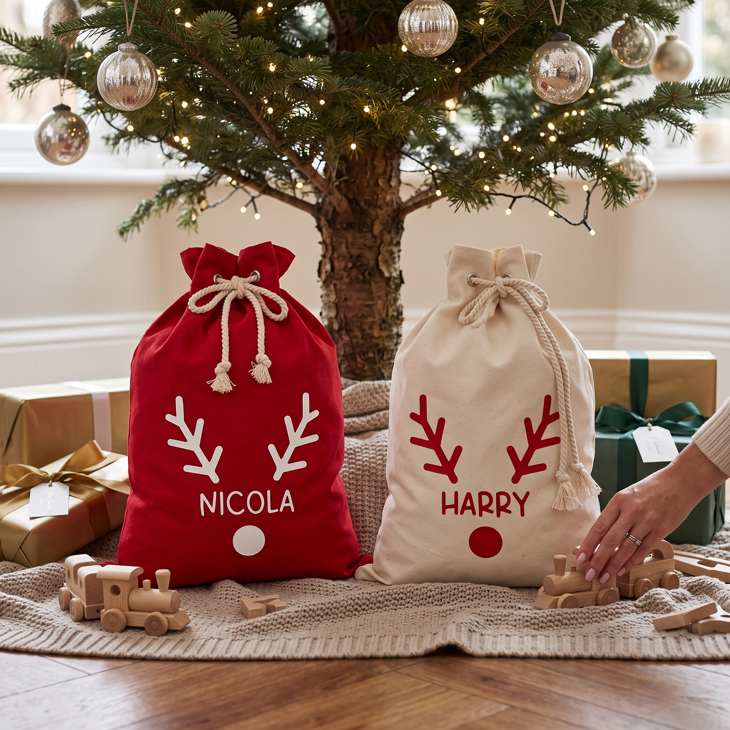 REINDEER SANTA SACK