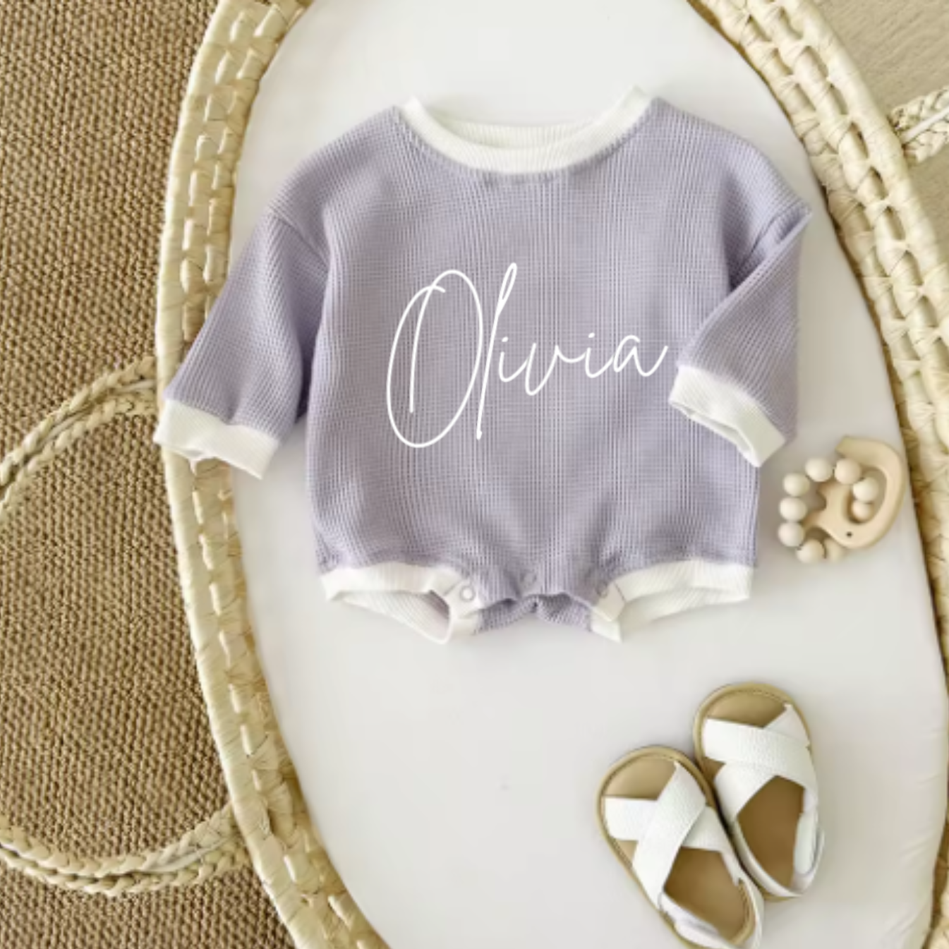 WAFFLE OVERSIZED ROMPER