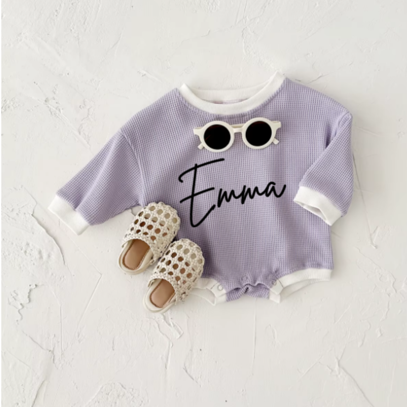 WAFFLE OVERSIZED ROMPER