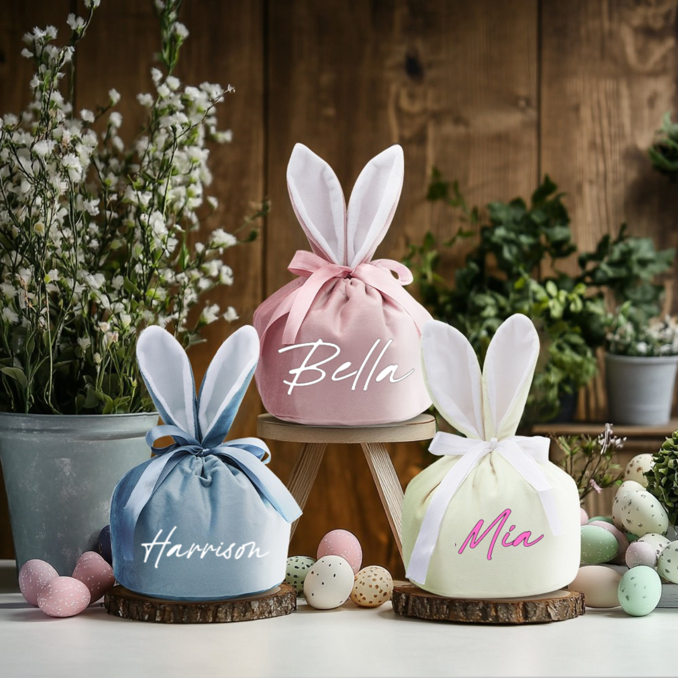 VELVET BUNNY BAG - OFF WHITE