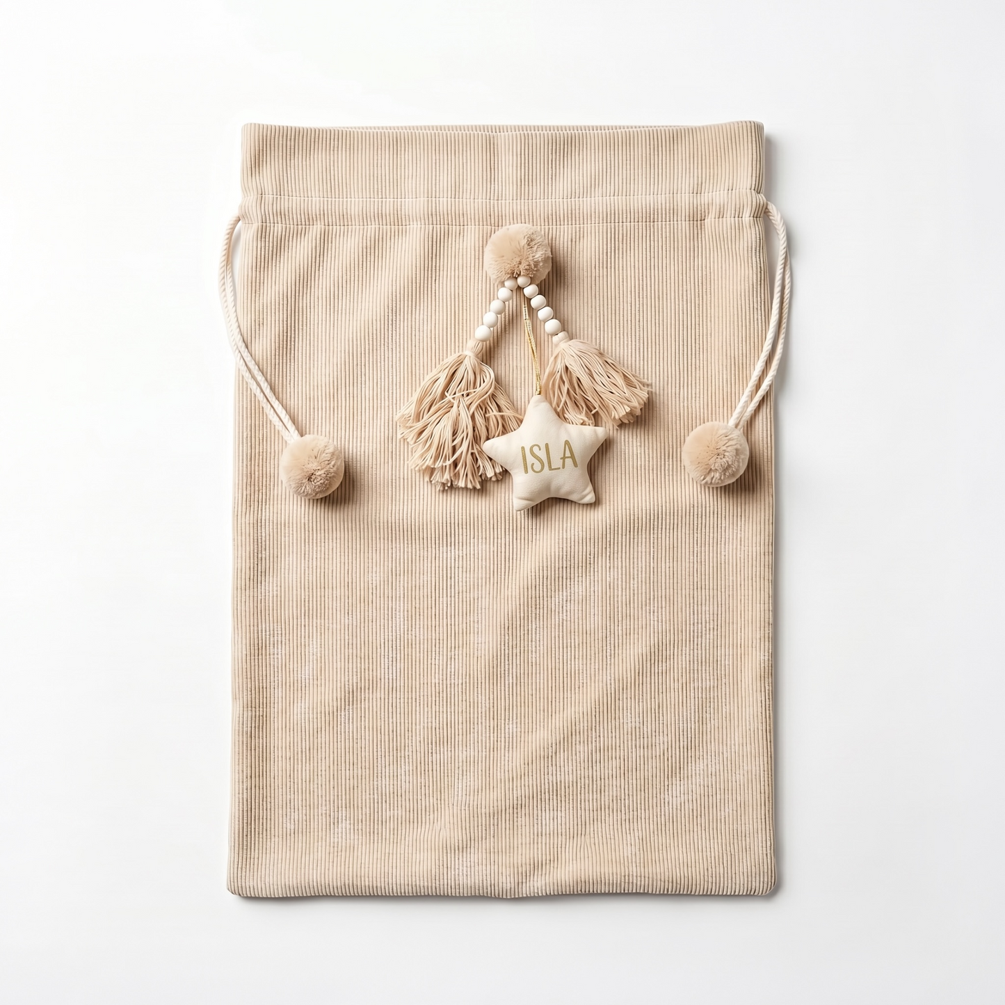 CORDUROY SANTA SACK - Sand