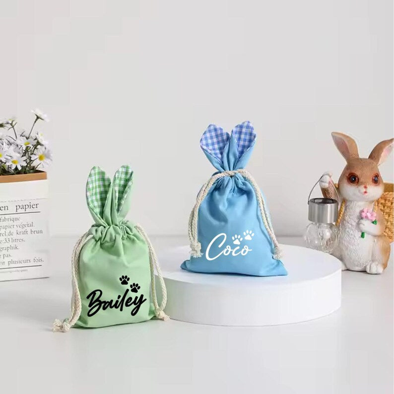 DOG EASTER GINGHAM BAG