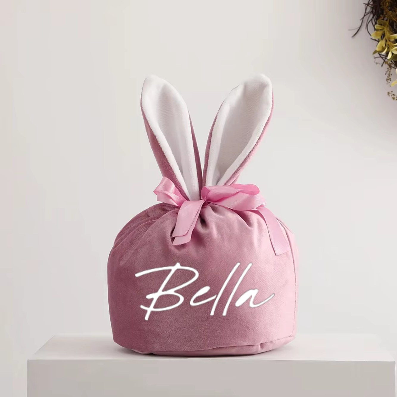 VELVET BUNNY BAG - PINK