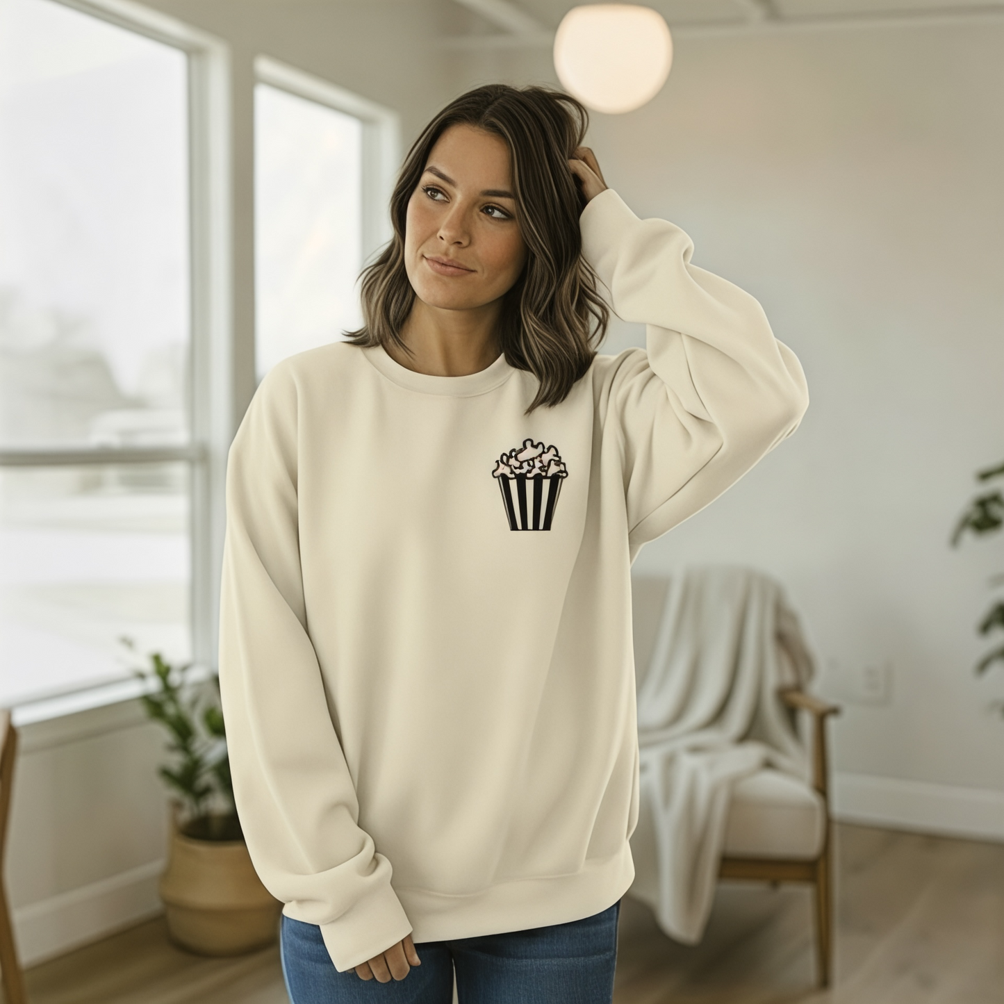 I LOVE 🍿 Adult Sweatshirt