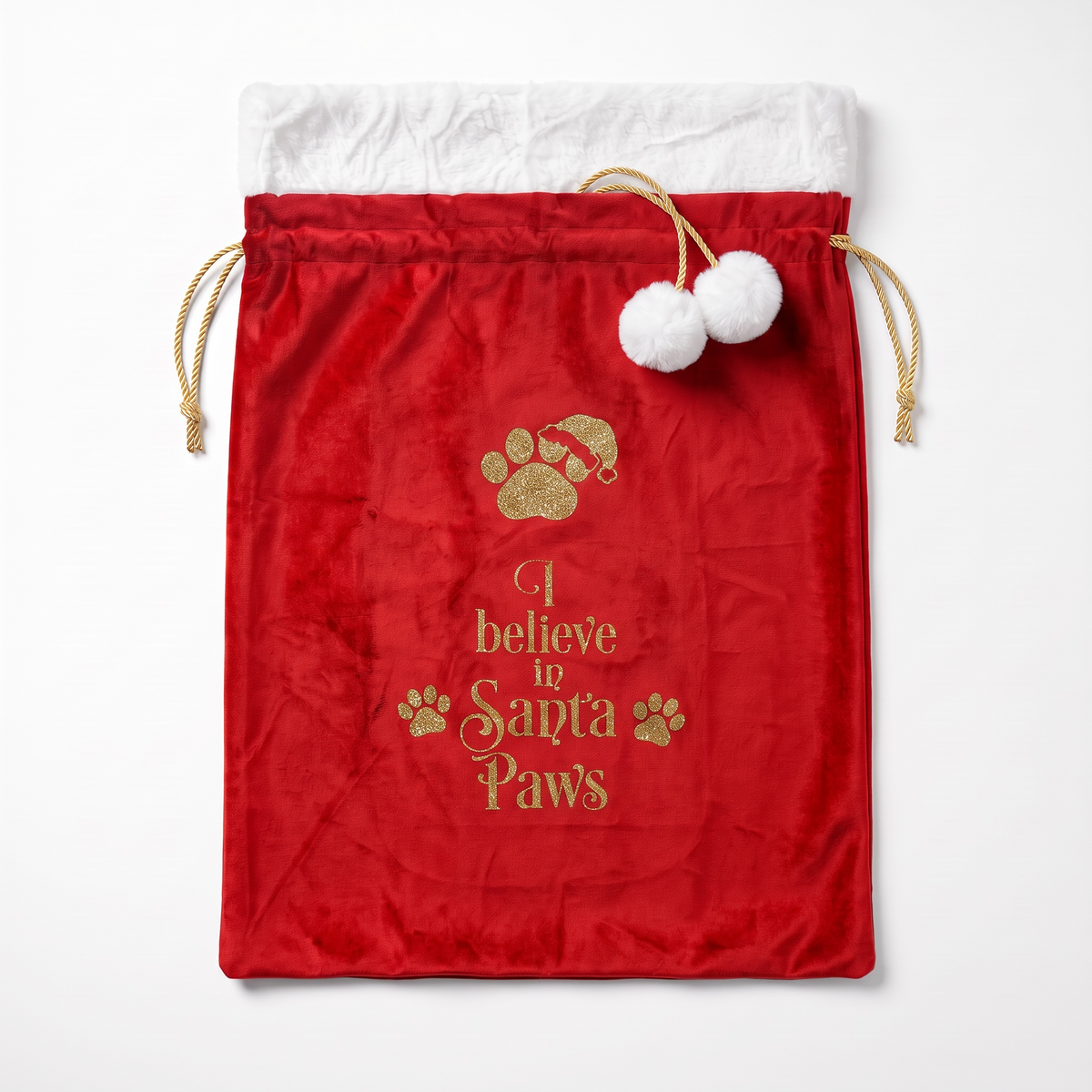 SANTA PAWS VELVET SACK
