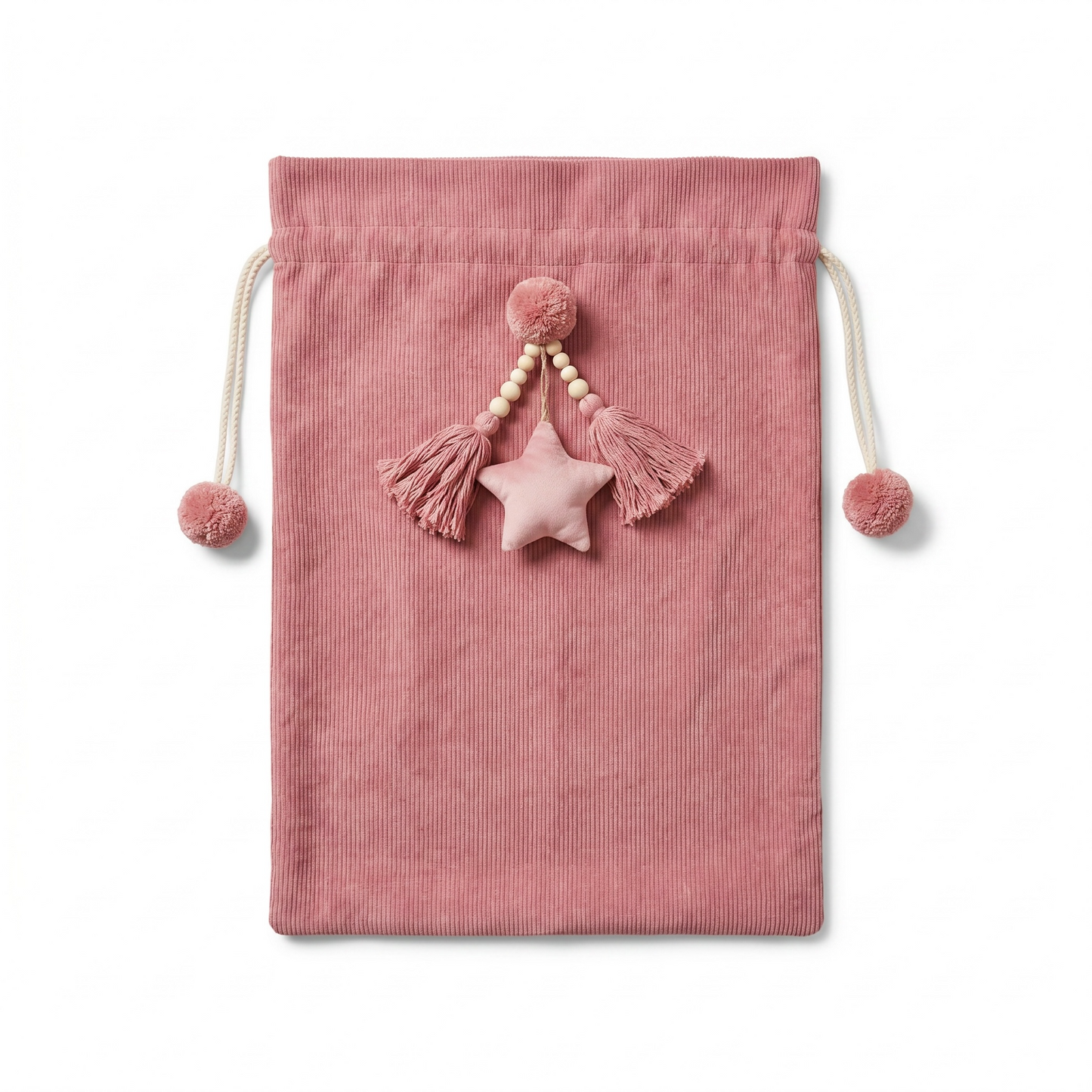 CORDUROY SANTA SACK - Rose
