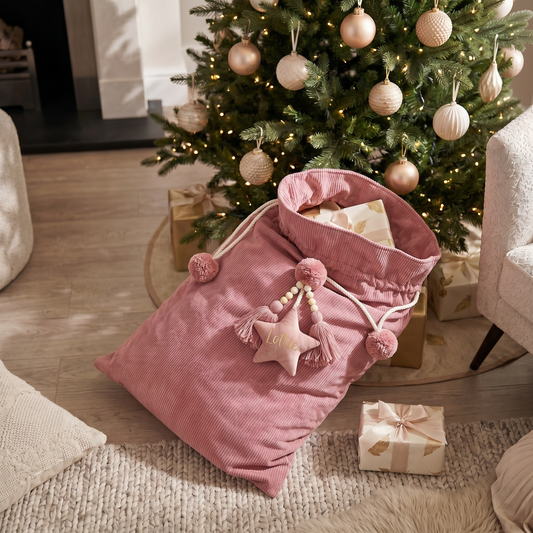 CORDUROY SANTA SACK - Rose