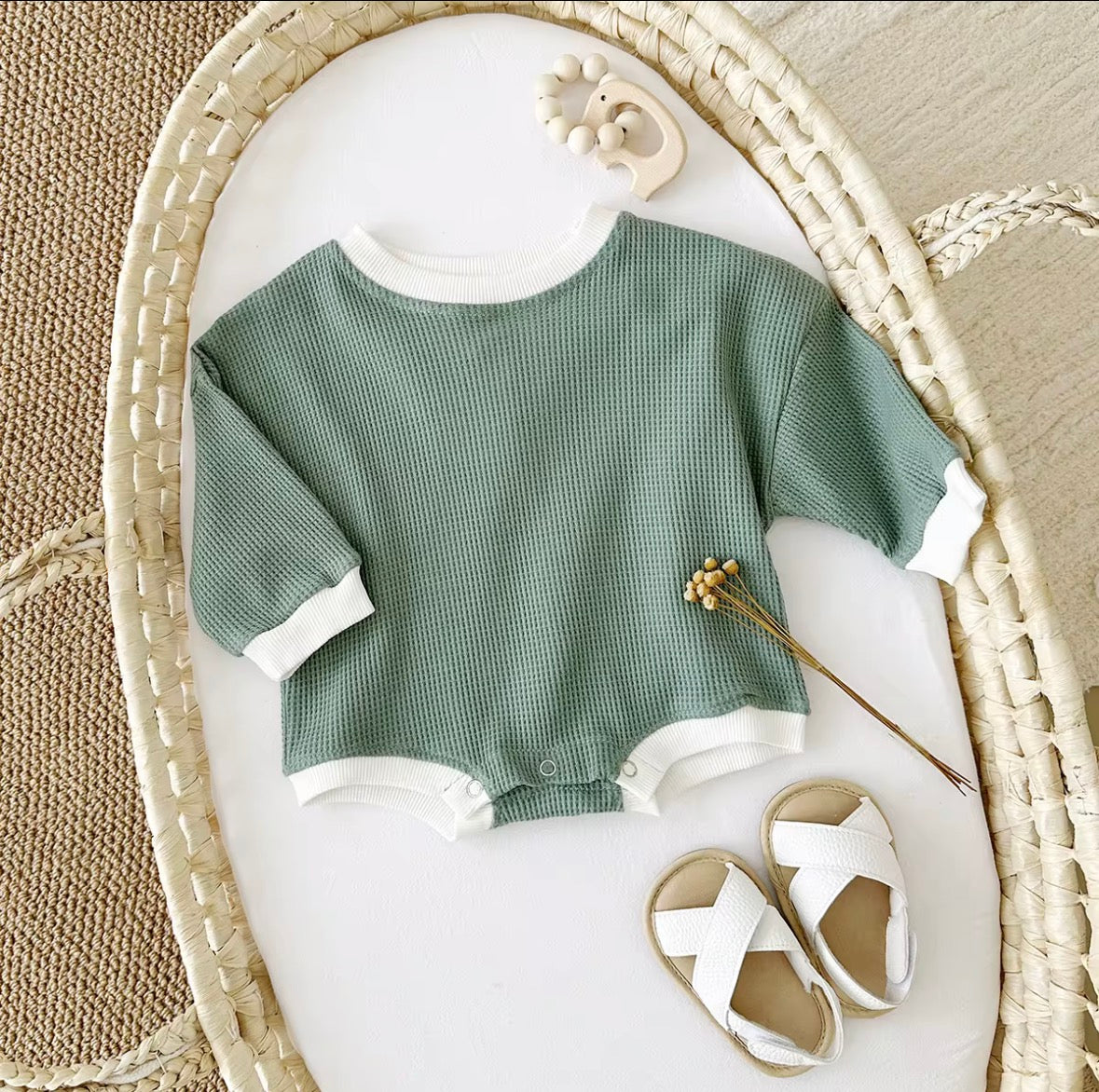 WAFFLE OVERSIZED ROMPER